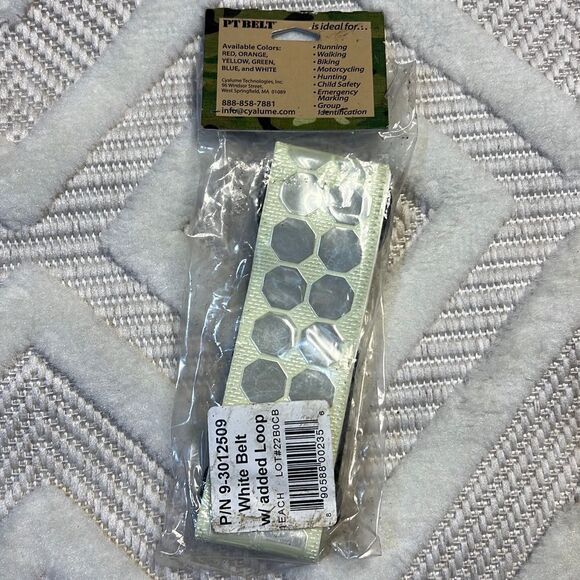 PT BELT - WHITE PT BELTS – GLOWS AND REFLECTS! - Picture 4 of 6